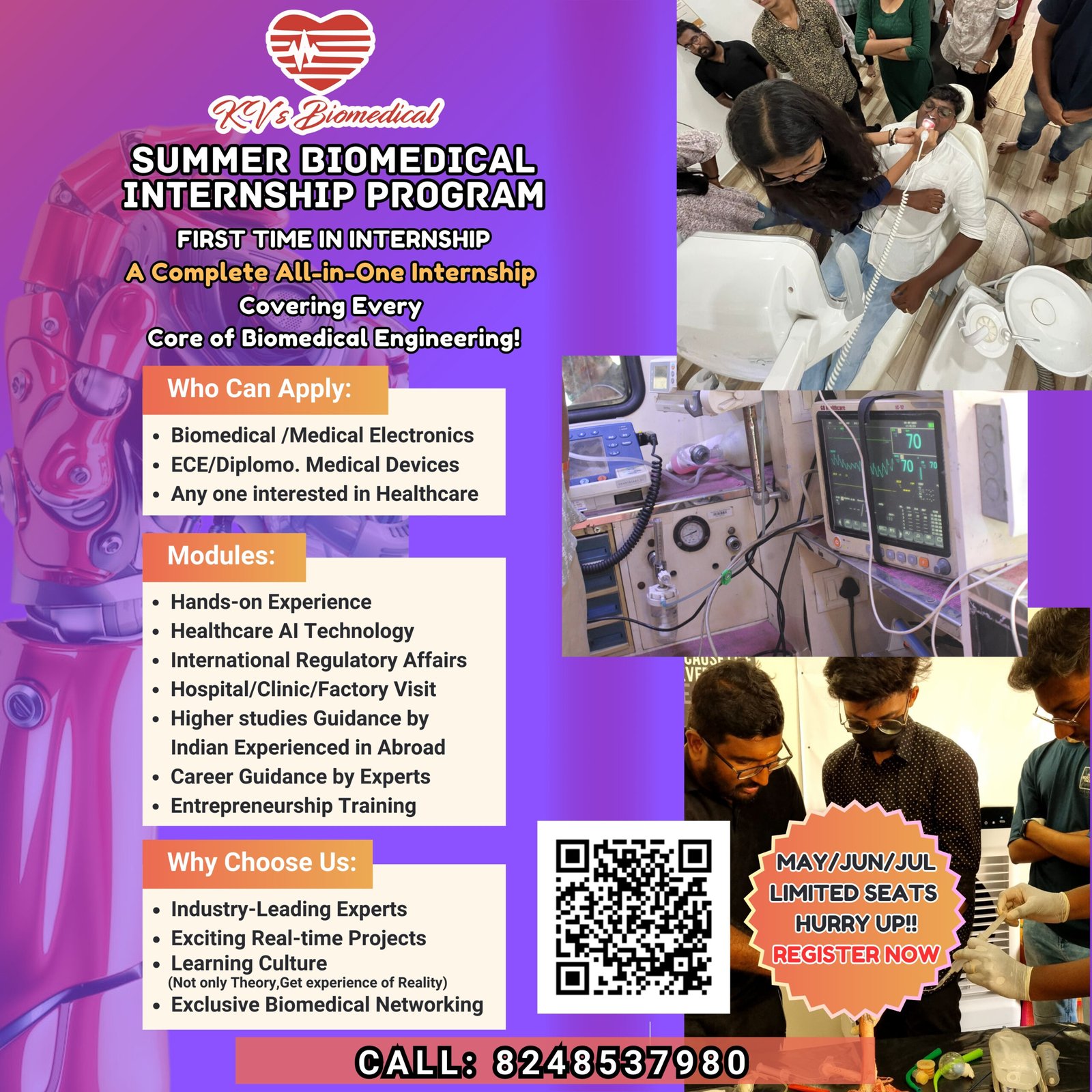 Orange Modern Internship Program Flyer (LinkedIn Post)